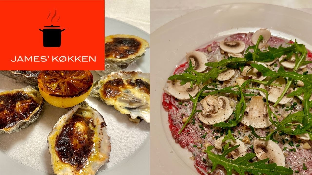 Nytår 2024 - gratinerede østers og carpaccio Piemontese