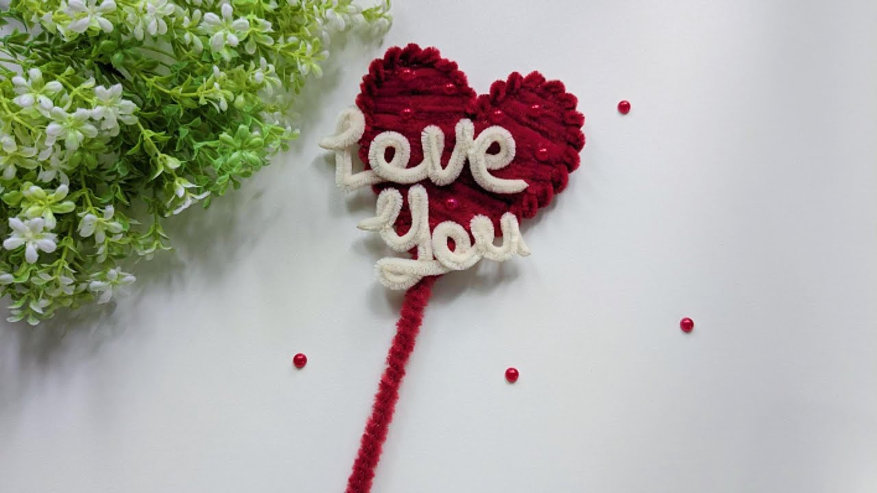 Easy Heart Craft with Pipe Cleaners | Easy Valentine Heart | Heart Craft |Cute Valentine Craft