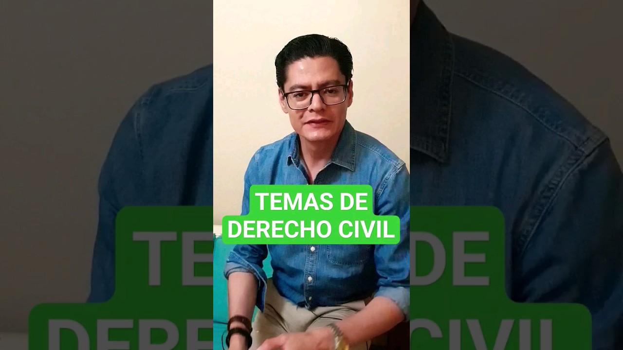 TEMAS B&Aacute;SICOS DE DERECHO CIVIL #derecho #universidad #estudiantes