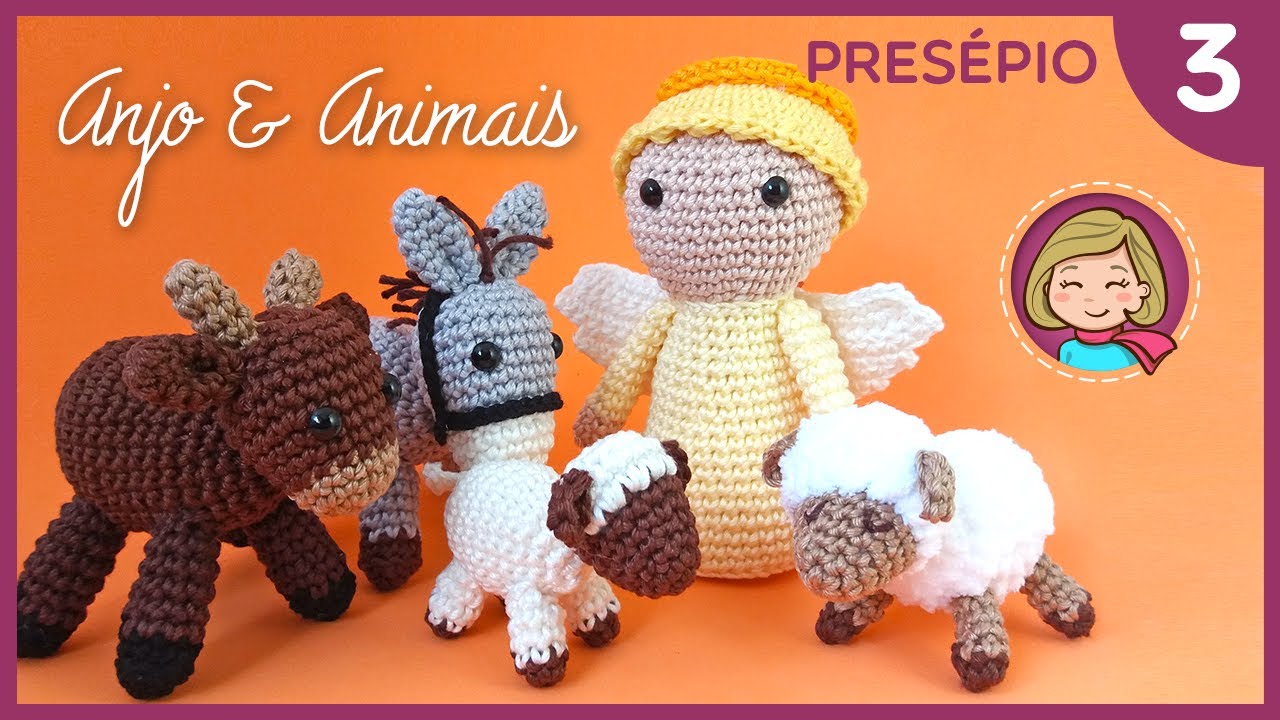 Presépio de Natal - Parte 3 (Anjo e Bichinhos) Amigurumi Passo a Passo