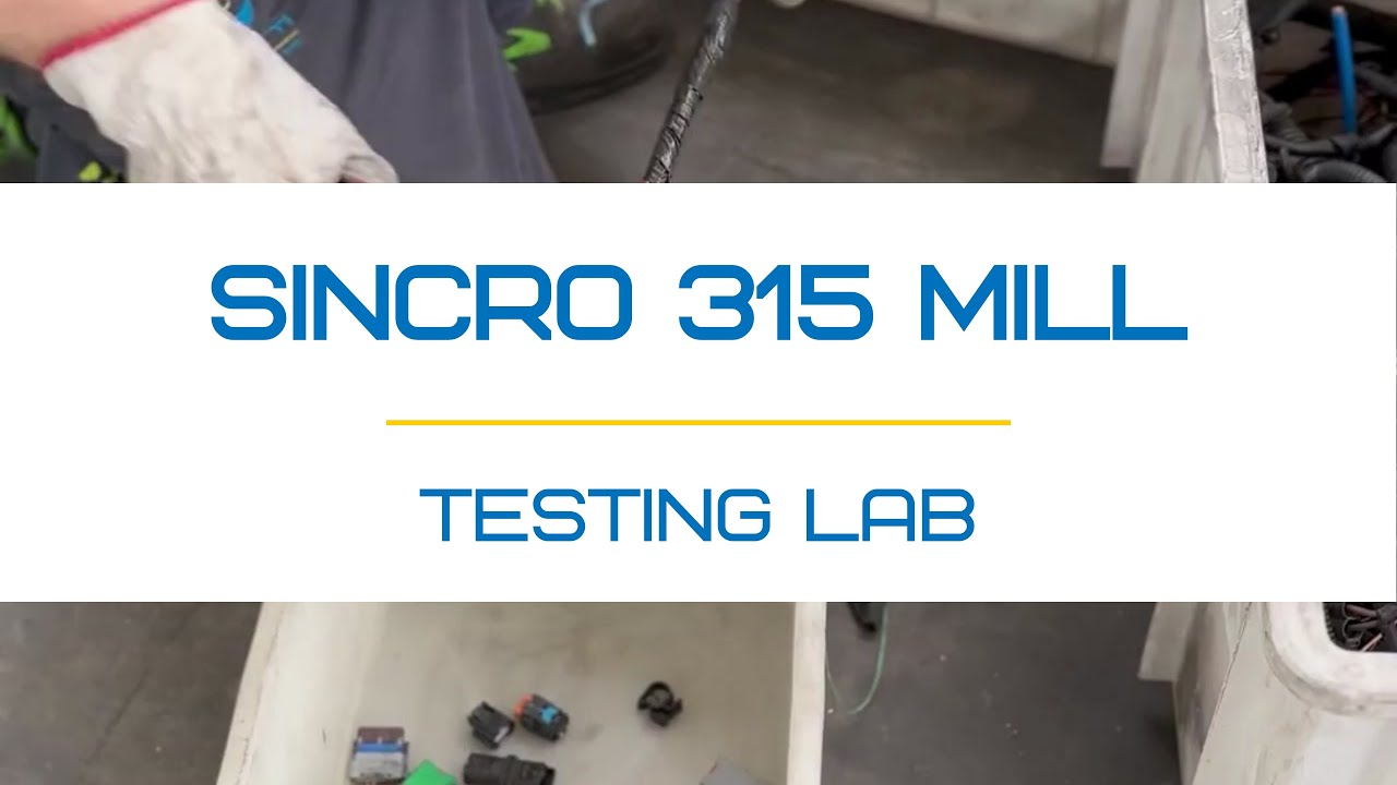 Granulator Sincro 315 Mill - Testing Lab with Automotive Cable