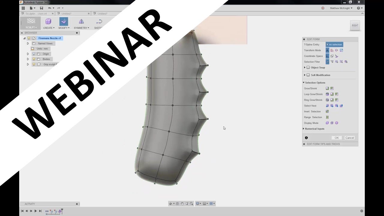 Organic Modeling Using Sculpting in Fusion 360