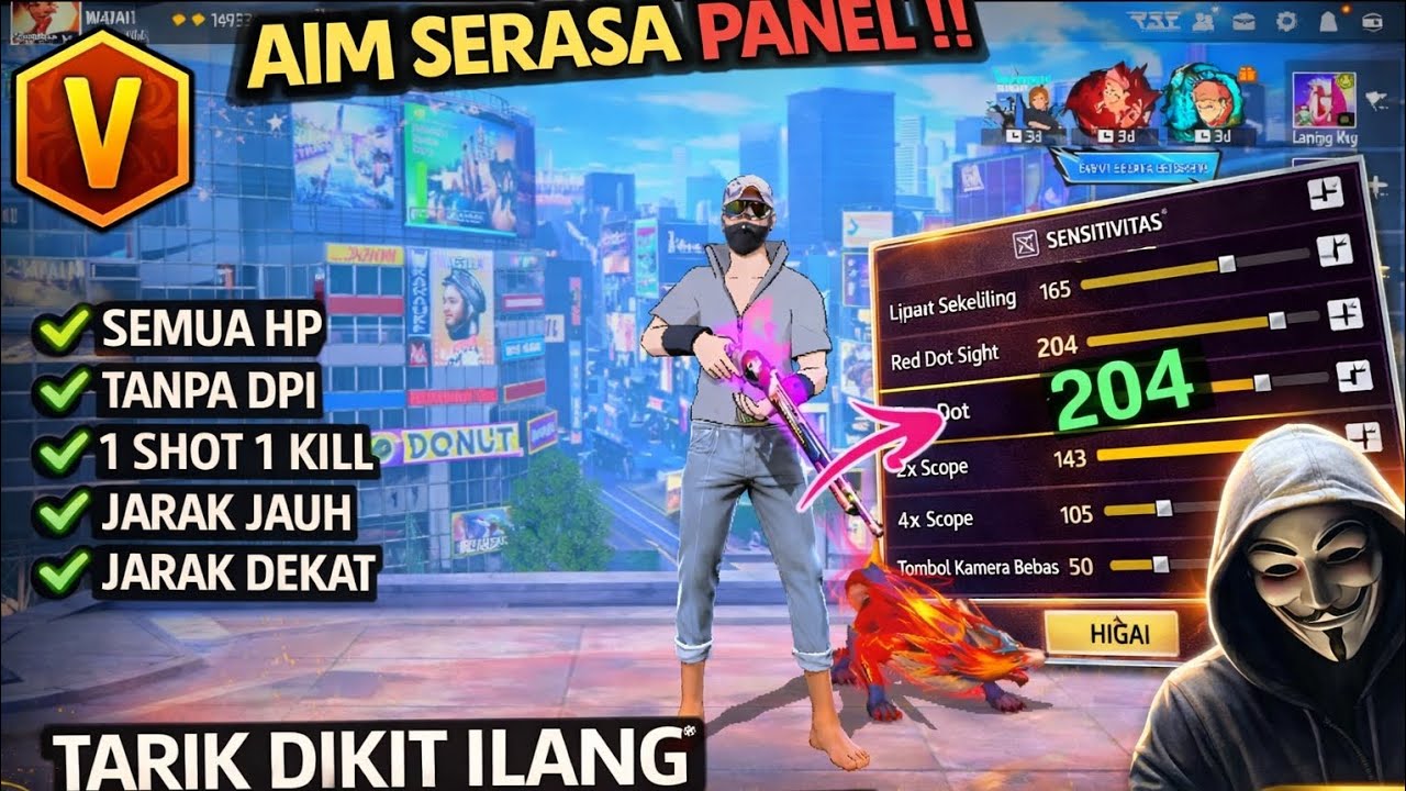 100% AUTO HEADSHOT SEMUA HP 2026 ⚙️📲CARA SETTING SENSITIVITAS FF AUTO HEADSHOT & SETTING CONTROL