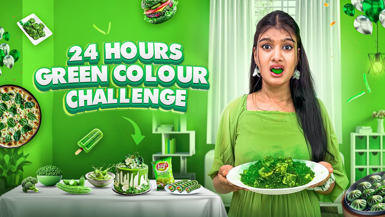 24 Hours Green💚Colour Challenge🥰