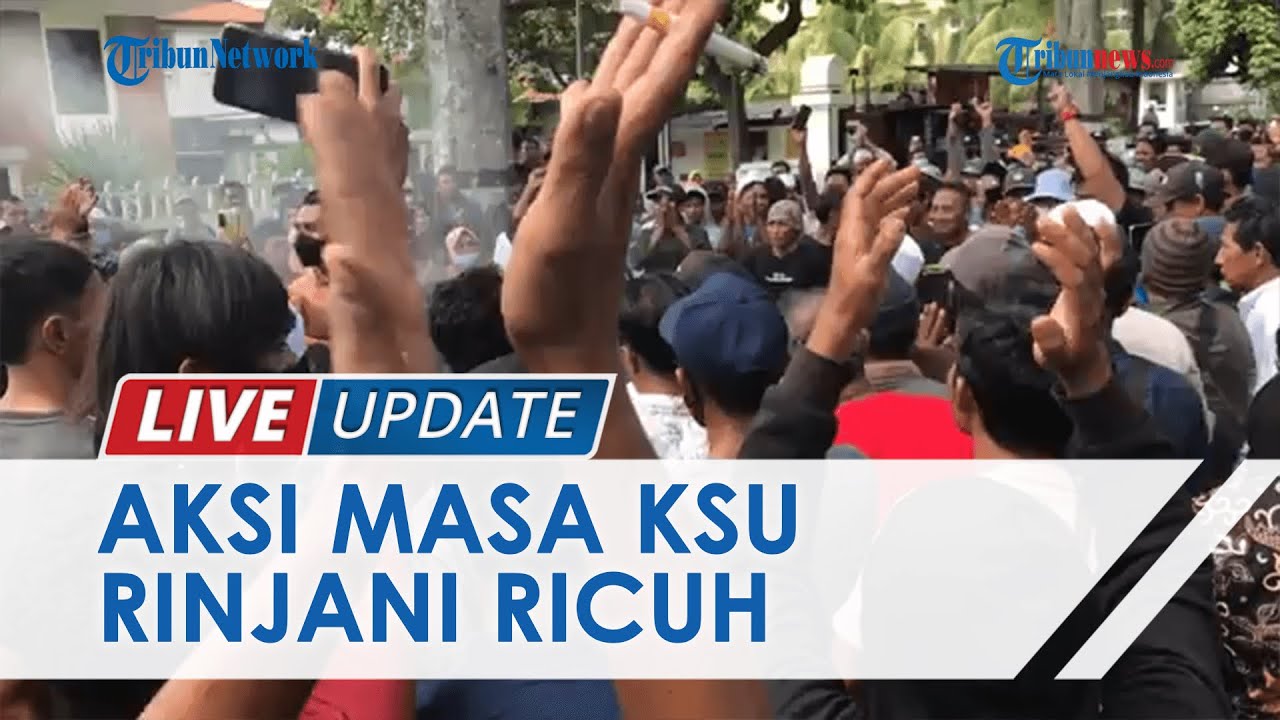 Massa dari KSU Rinjani Geruduk Kantor Pengadilan Negeri Mataram, Minta Keadilan untuk Ketua KSU