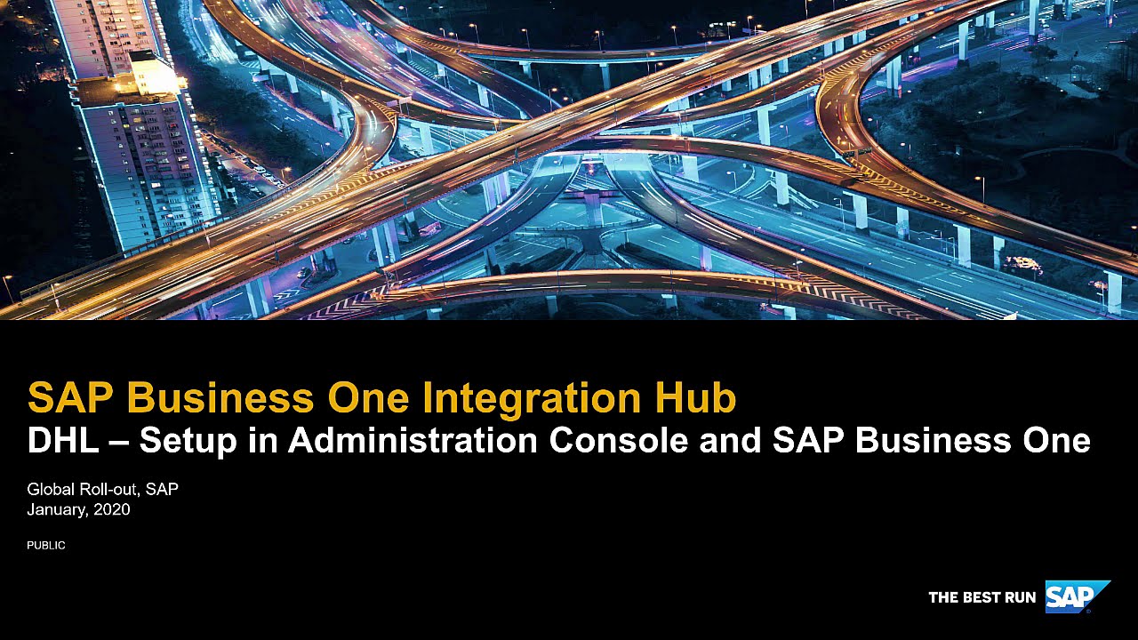SAP Business One Integration Hub: DHL Template Setup