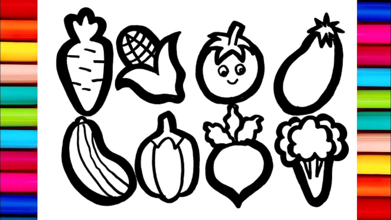 How to Draw Vegetables Drawing || Vegetable Drawing Step by Step | Vegetable Drawing