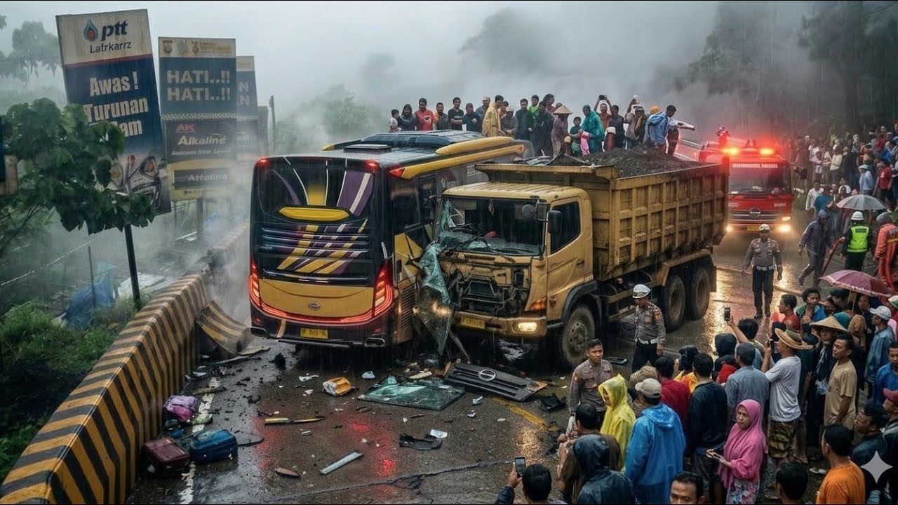 ASTAGHFIRULLAH !!  Terekam  JELAS BUS ROMBONGAN PULANG BASAMO NYARIS ADU GANTENG 