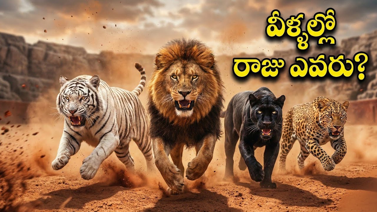 Lion vs Tiger vs Leopard vs Black Panther — Who Is the True King? | Epic Battle War