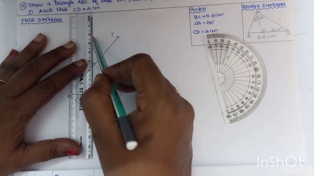 10th maths l Construction of Triangle l Exercise:4.2(15)