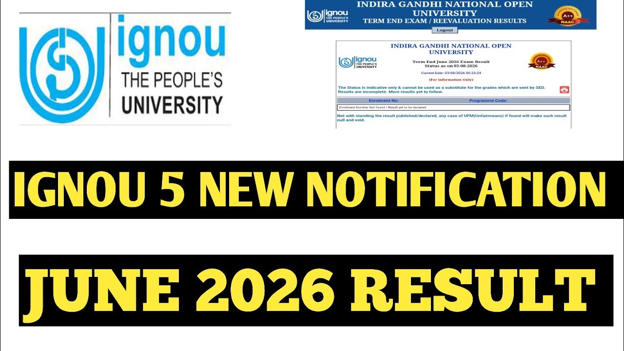 IGNOU August 4, 2026 Assignment Status Update