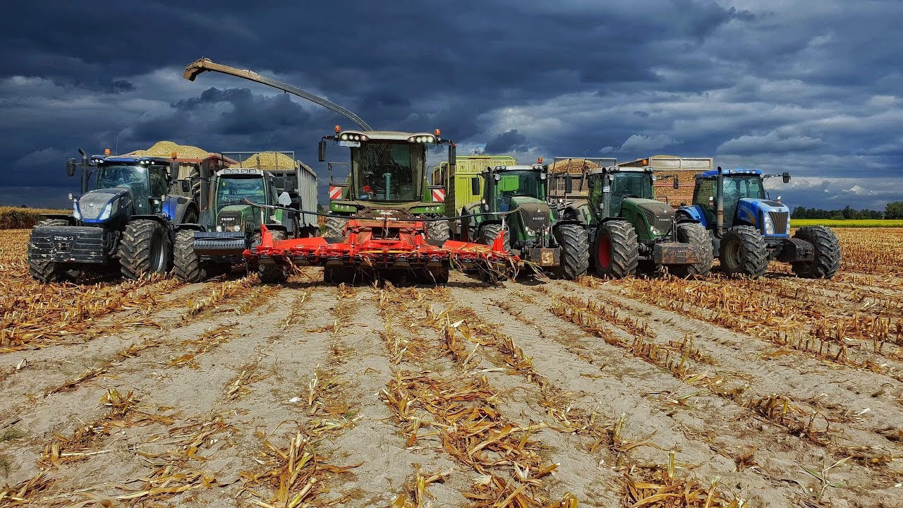 Najlepsza ekipa na Mazowszu Kukurydza 2018  Fendt Katana 65 Claas Jaguar 940 New Holland T7.315