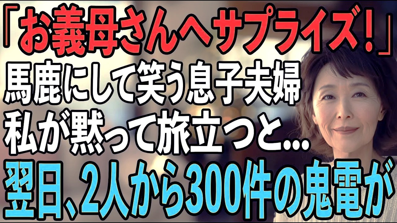 「クリスマスプレゼントだよ」微笑む息子夫婦から渡された“チケット”に、私は黙って姿を消した→翌日、息子夫婦は顔面蒼白に...【シニアライフ】【60代以上の方へ】