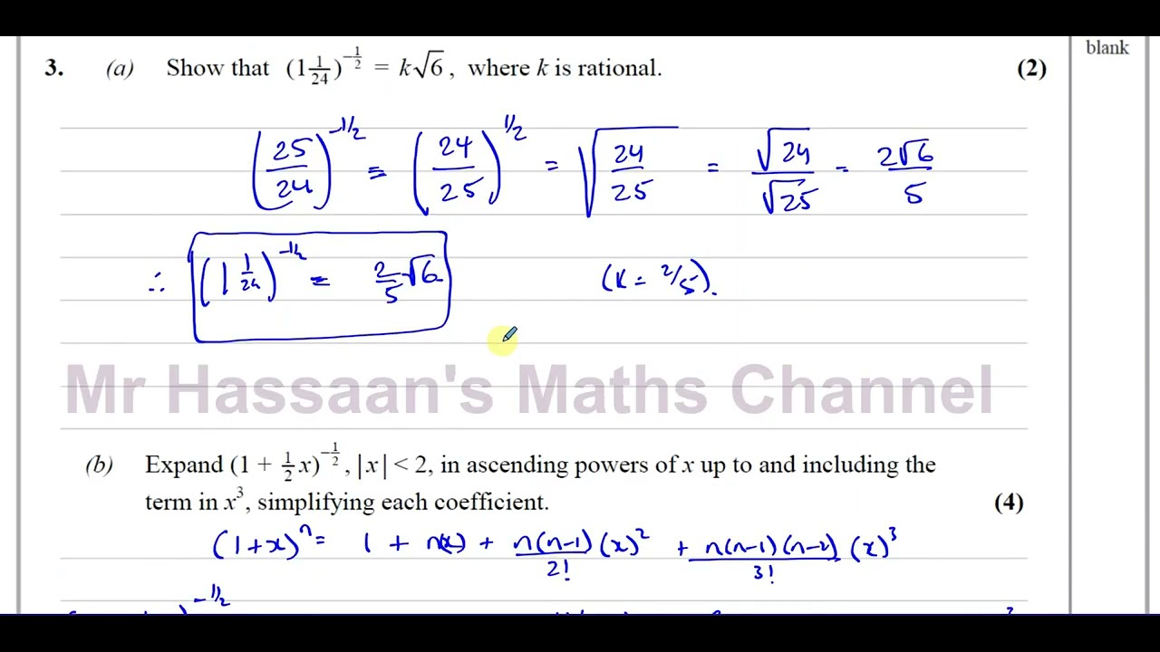 [5], A2, (IAL), Pure Mathematics, (P4),-Solomon Paper F, Q3, Binomial Expansion, Approximation