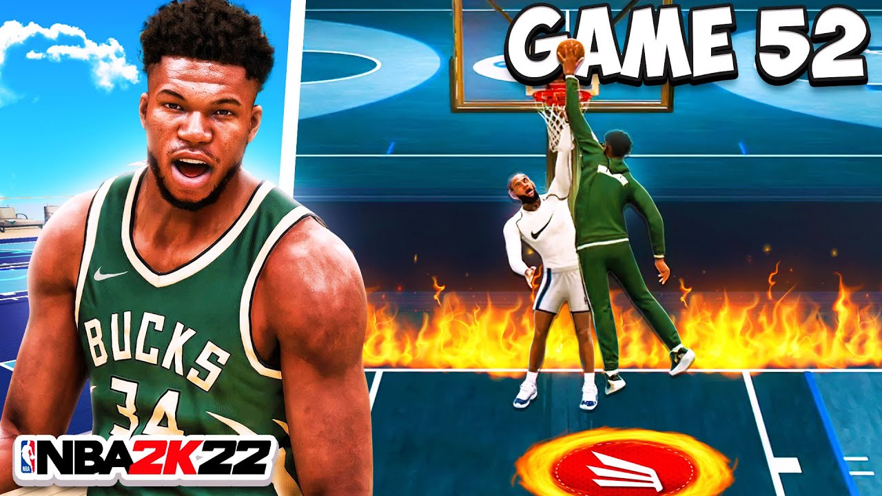 GIANNIS ANTETOKOUNMPO BUILD doesn't get a CONTACT DUNK, the VIDEO ENDS (NBA 2K22)