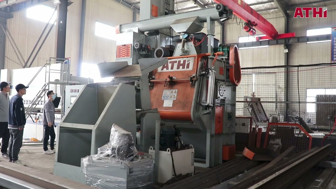 15GN Steel belt tumble type shot blasting machine running test