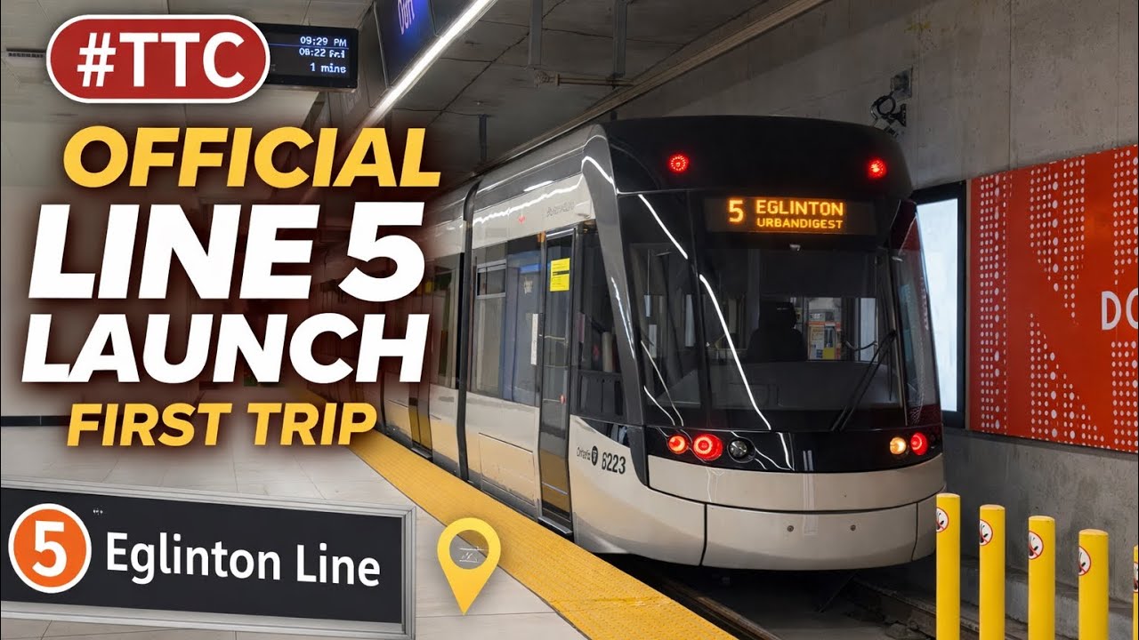 Line 5 Eglinton LRT (OFFICIAL) FIRST TRIP | Eastbound & Westbound
