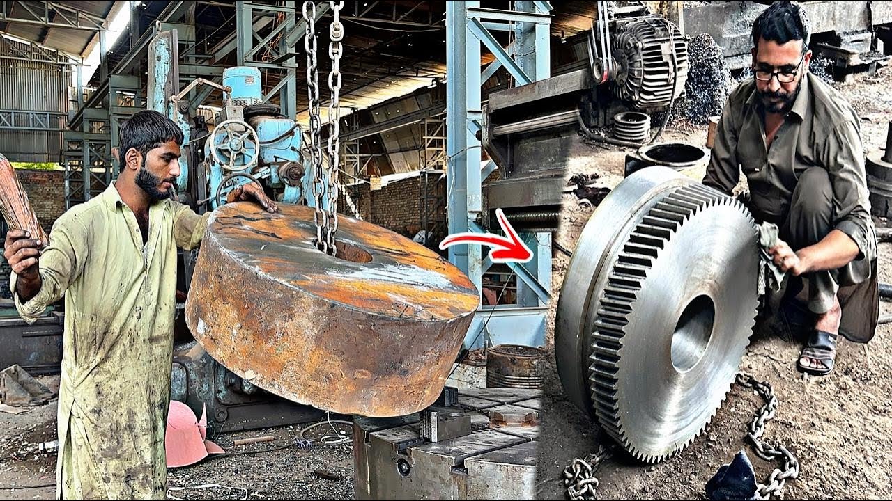 “Skilled Workers Building Massive GEARS ⚙️ With Perfection “ Cutting & Temper Process 👈