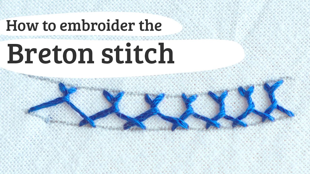 Breton stitch embroidery tutorial