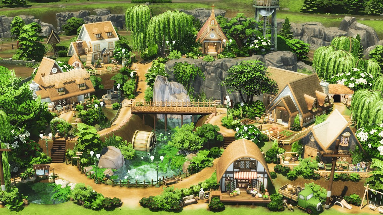 VILA DE FAZENDINHAS - VIDA CAMPESTRE THE SIMS 4 (Speed-Build) -NO CC -CONSTRUÇÃO E DONWLOAD