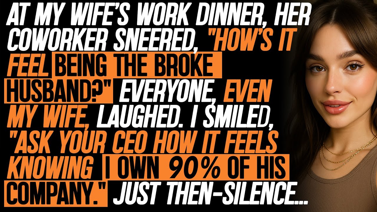 At Her Work Dinner, Her Coworker Smirked, ‘How’s It Feel Being The Broke Husband?’ Then…
