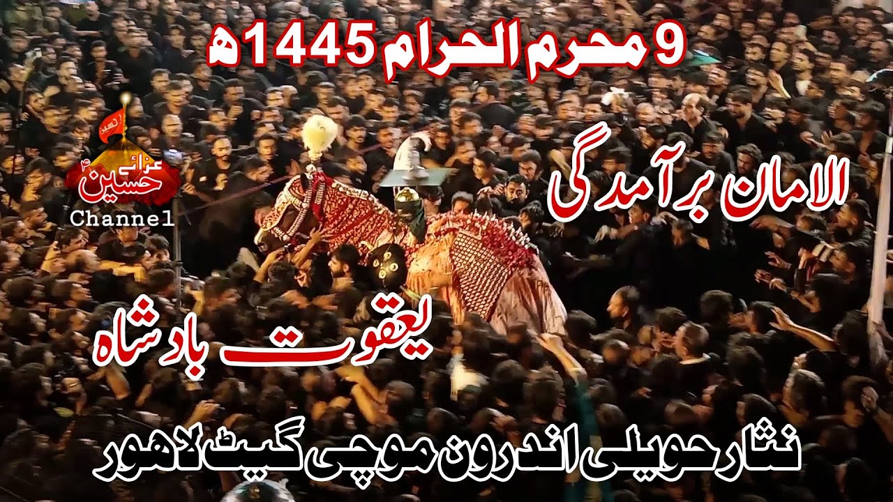 9 Muharram 2023 | Markazi Ziyarat | Baramdagi Shabeeh-e-Zuljanah | Nisar Haveli Mochi Gate Lahore