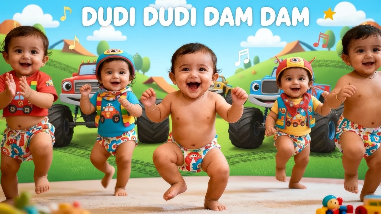 Dudi Dudi Dam Dam Dance 💃 💃  | Dodi Dodi Dum Dum Cutest Babies Dancing | Kids Hindi Rhymes #dudidudi