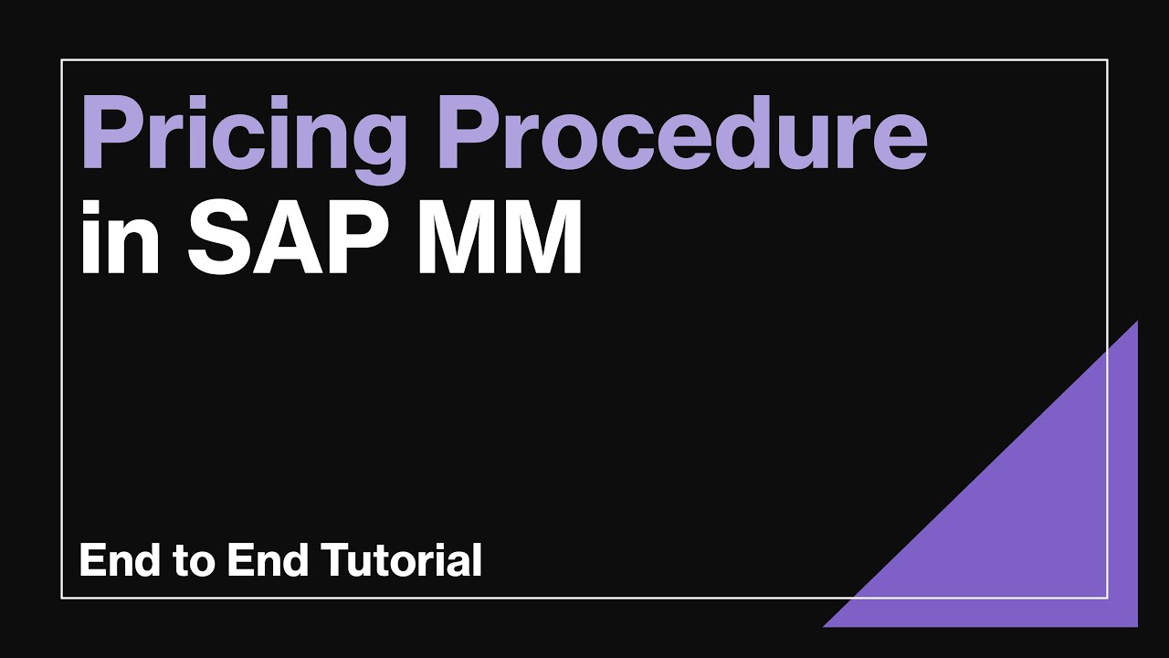 Pricing Procedure in SAP MM | Detailed Explanation with End to End Configuration and SAP Demo