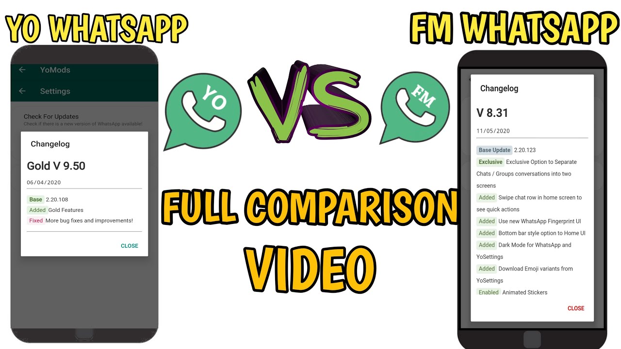 Yo whatsapp vs Fm whastapp comparison video 2020|yo whatsapp latest version|Fm whatsapp new version