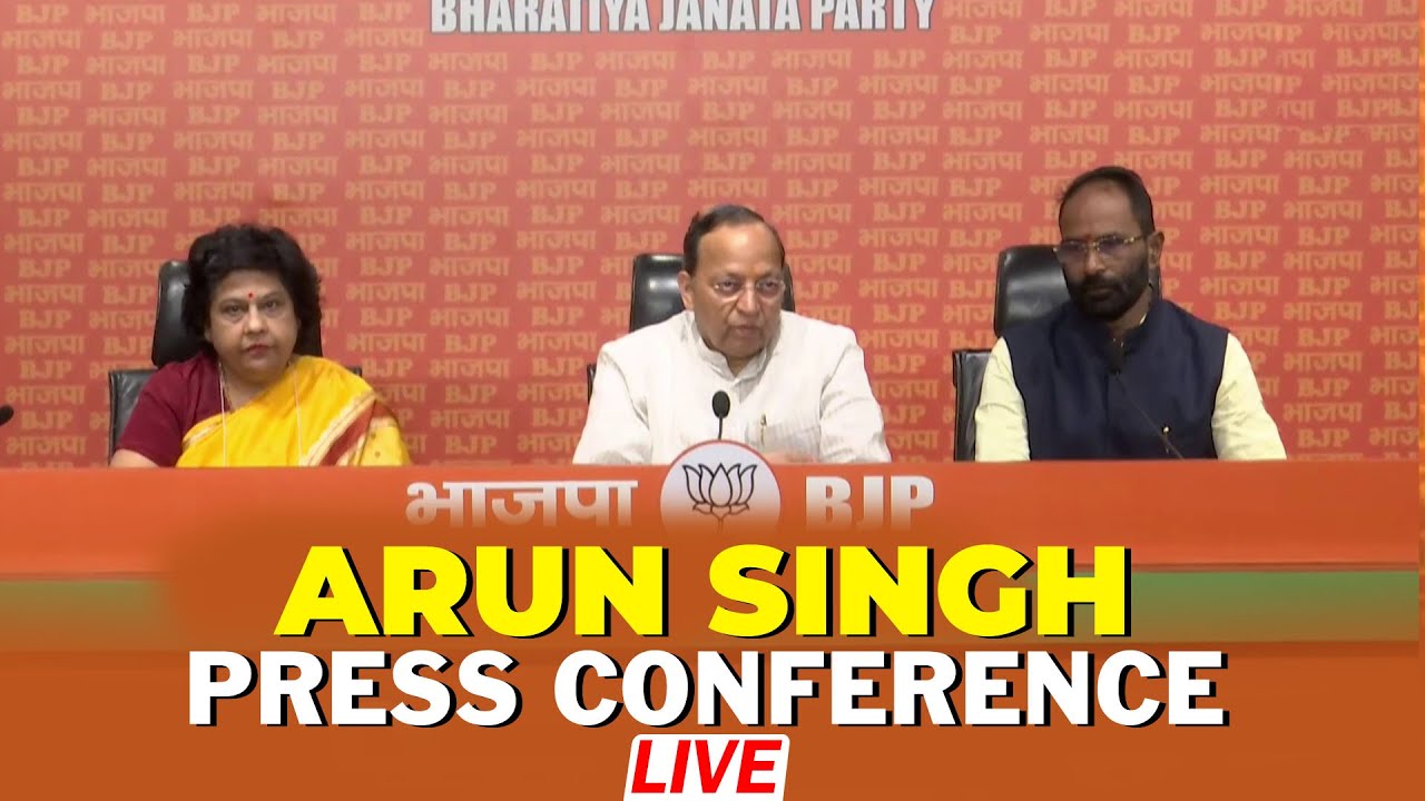 LIVE: BJP MP Arun Singh addresses press conference | Congress | PM Modi | New Delhi