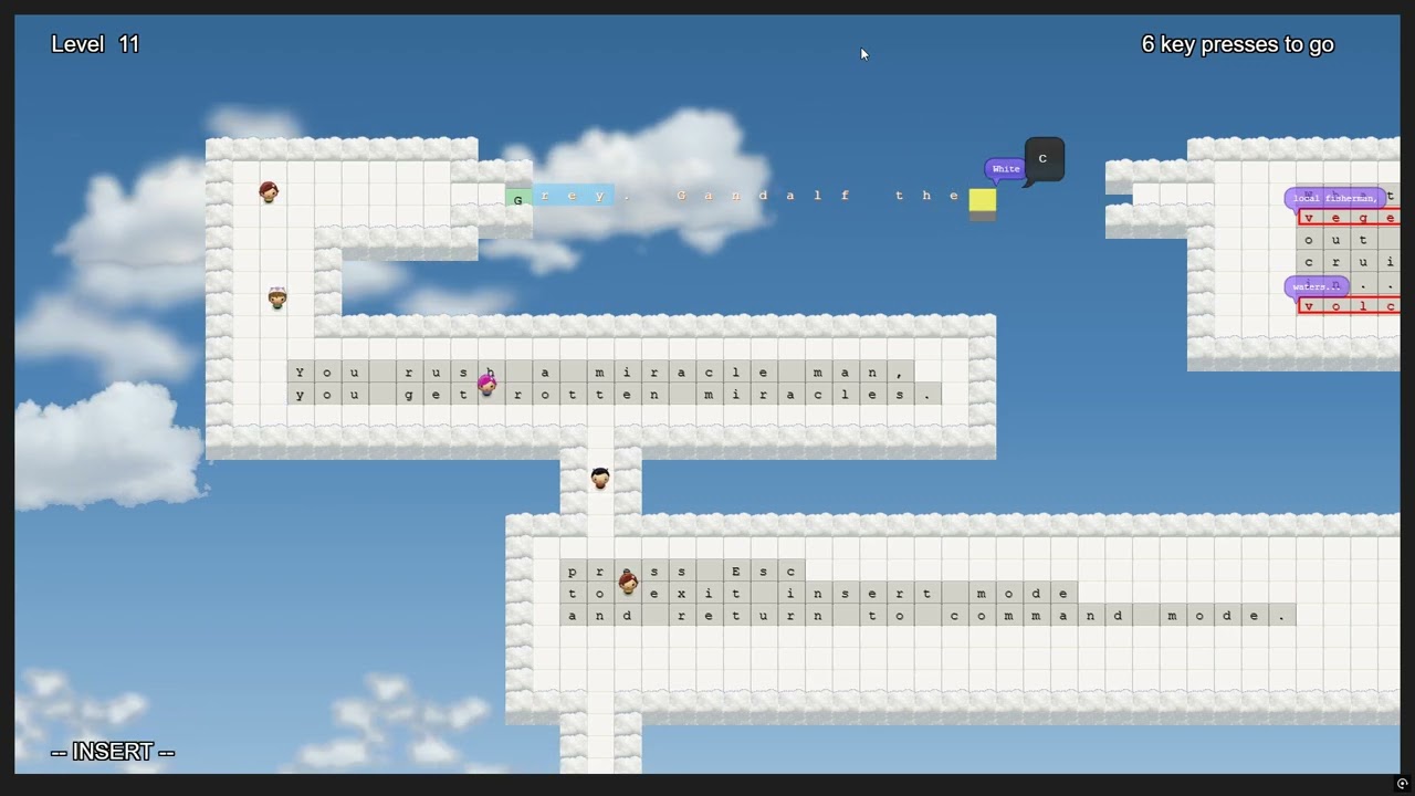 Vim Adventures 第十一关 编辑
