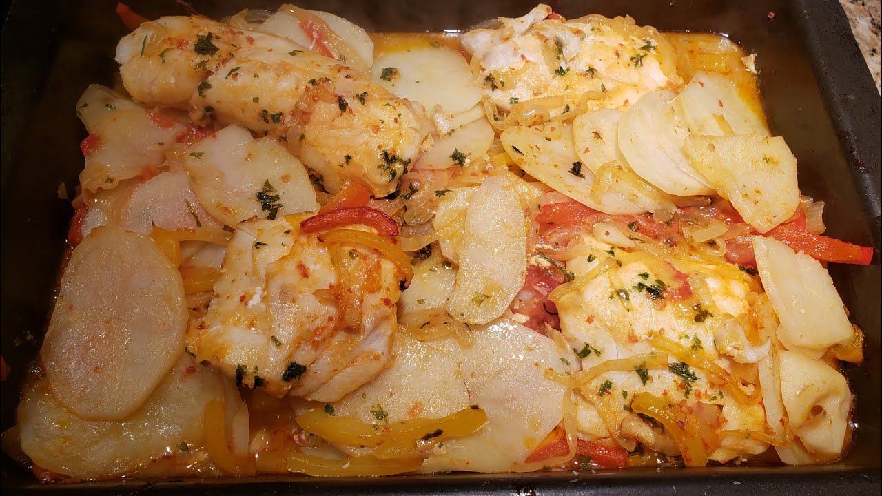 Bacalhau fresco no forno á minha maneira.