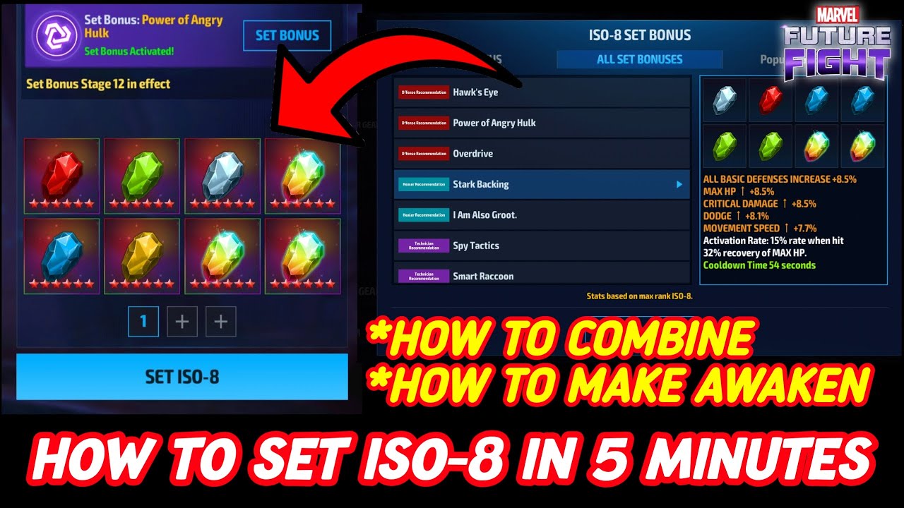 How to Set Iso8 in 5 Minutes MFF | How To Set Iso8 MFF | Marvel Future Fight | MFF HINDI INDIA