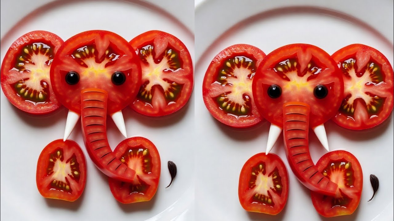 Creative Kitchen Art: Making an Elephant Out of Tomato