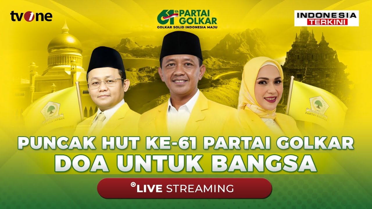 [LIVE] Puncak HUT ke-61 Partai Golkar: Doa Untuk Bangsa | tvOne