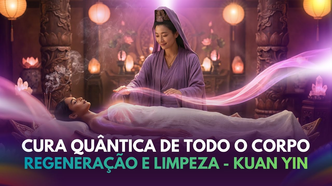 🌙 Ouça Antes de Dormir: Cura Quântica de Todo o Corpo (Kuan Yin) 💗
