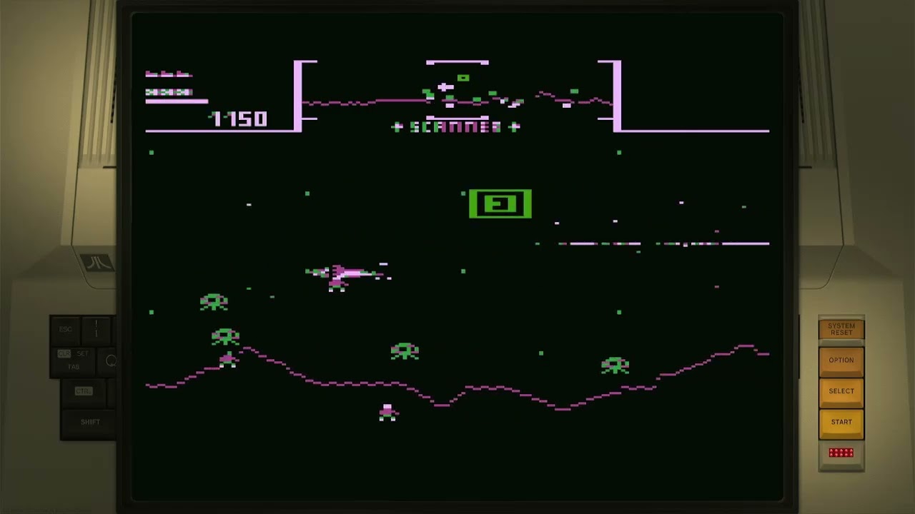 Stargate Difficulty 1/4 Ships Atari 8-Bit Emulated