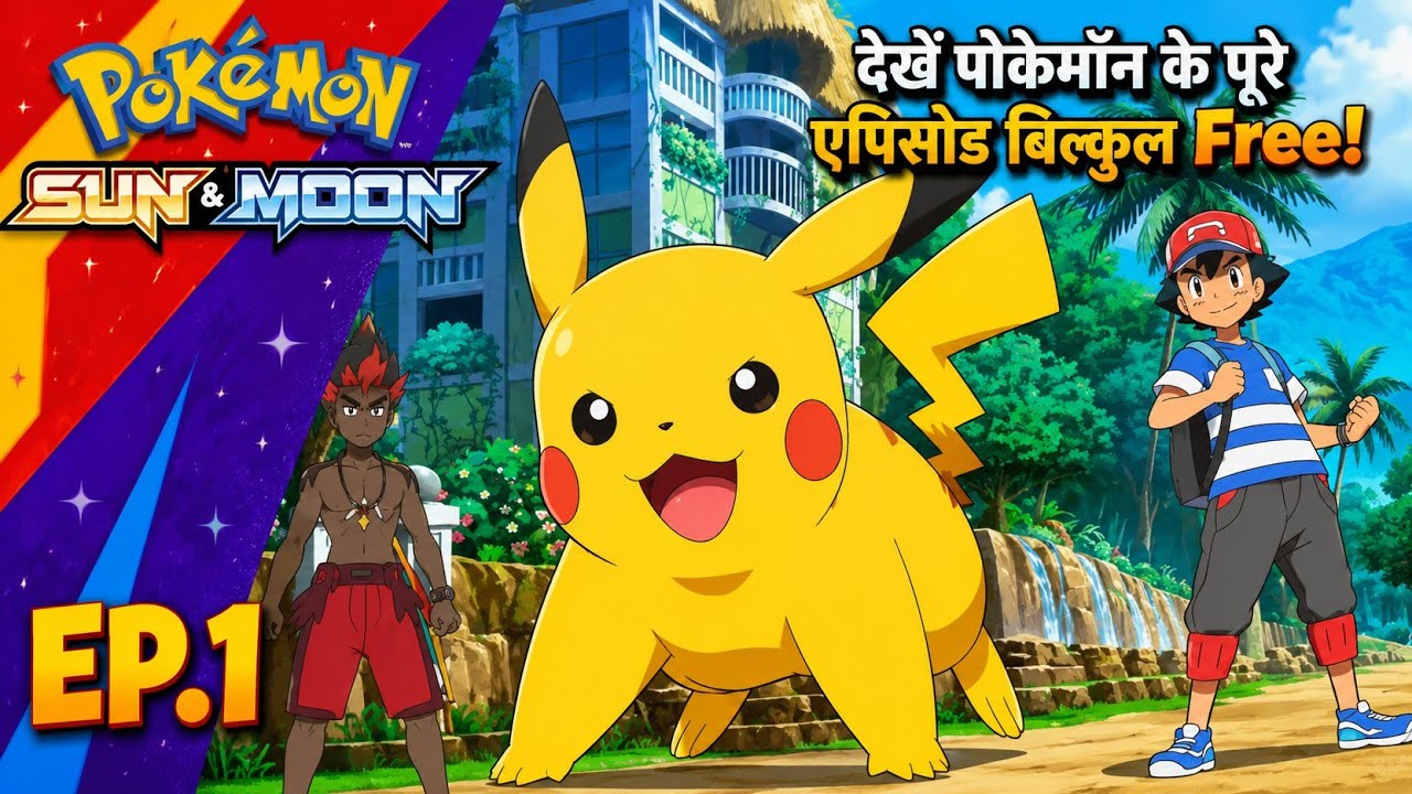 Pok&eacute;mon sun and moon /Episode.1(Hindi )Alola a new adventure