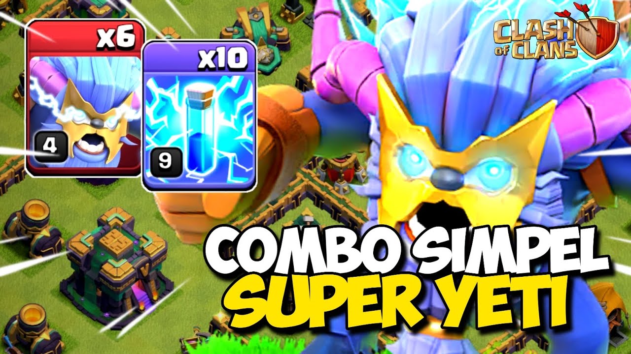 COMBO TROOPS BARU !! Super Yeti + Witch & Zap Spell STRATEGI TH 14 - Clash Of Clans