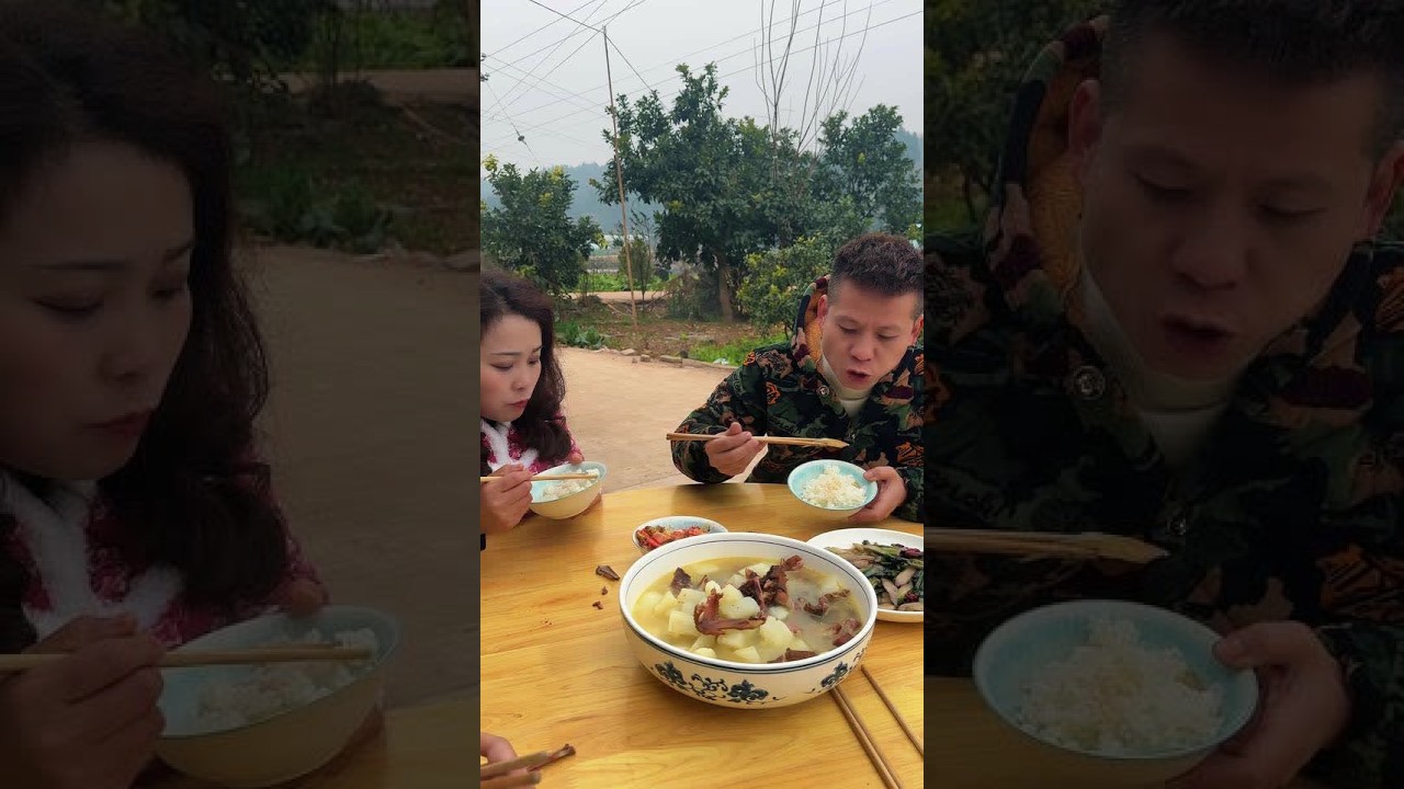 自己种菜还是安逸，想吃什么都可以，今天扯几个萝卜来炖风干鸡！ #美食 #日常分享 #乡村生活