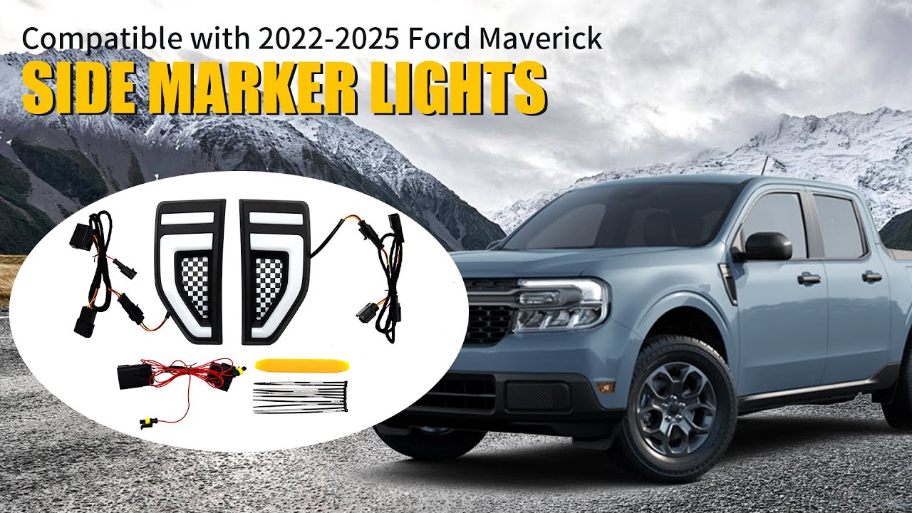 Side Marker Lights Compatible with 2022-2025 Ford Maverick