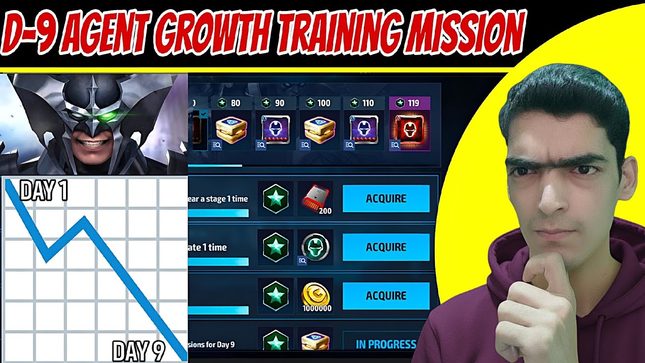 Day 9: Agent Growth Training Mission Complete | Free T4 Selector | Marvel Future Fight 