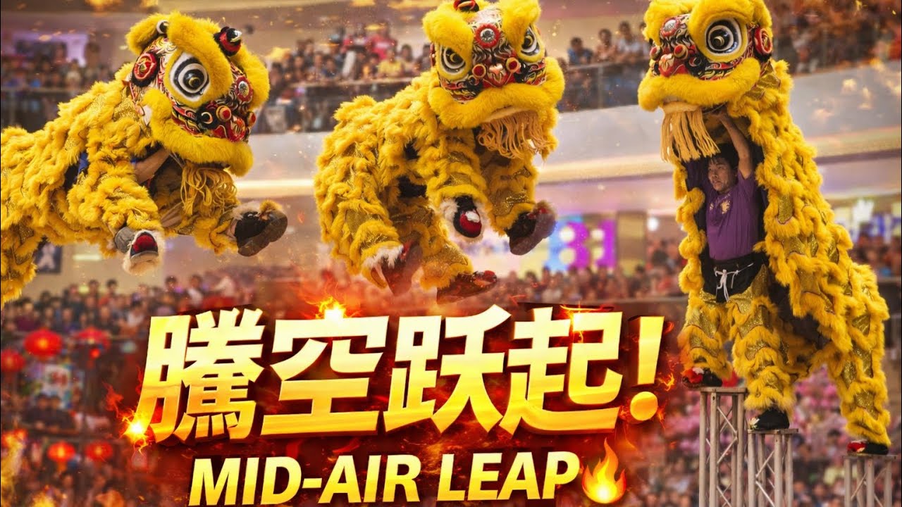 🔥Extreme High Pole Lion Dance 🔥 CNY 2026 @ Mid Valley Megamall | Kwong Ngai 光藝 高桩舞狮 庆新年 春节节目