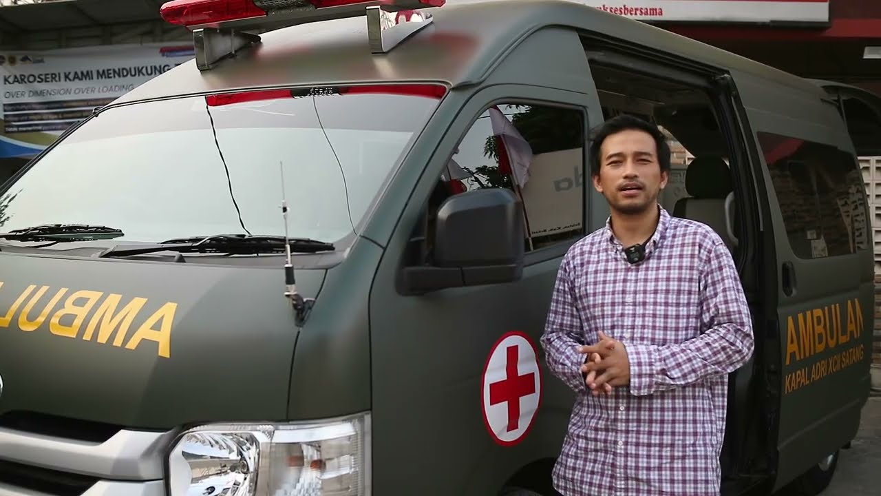 karoseri makada mobil ambulance hiace TNI AD