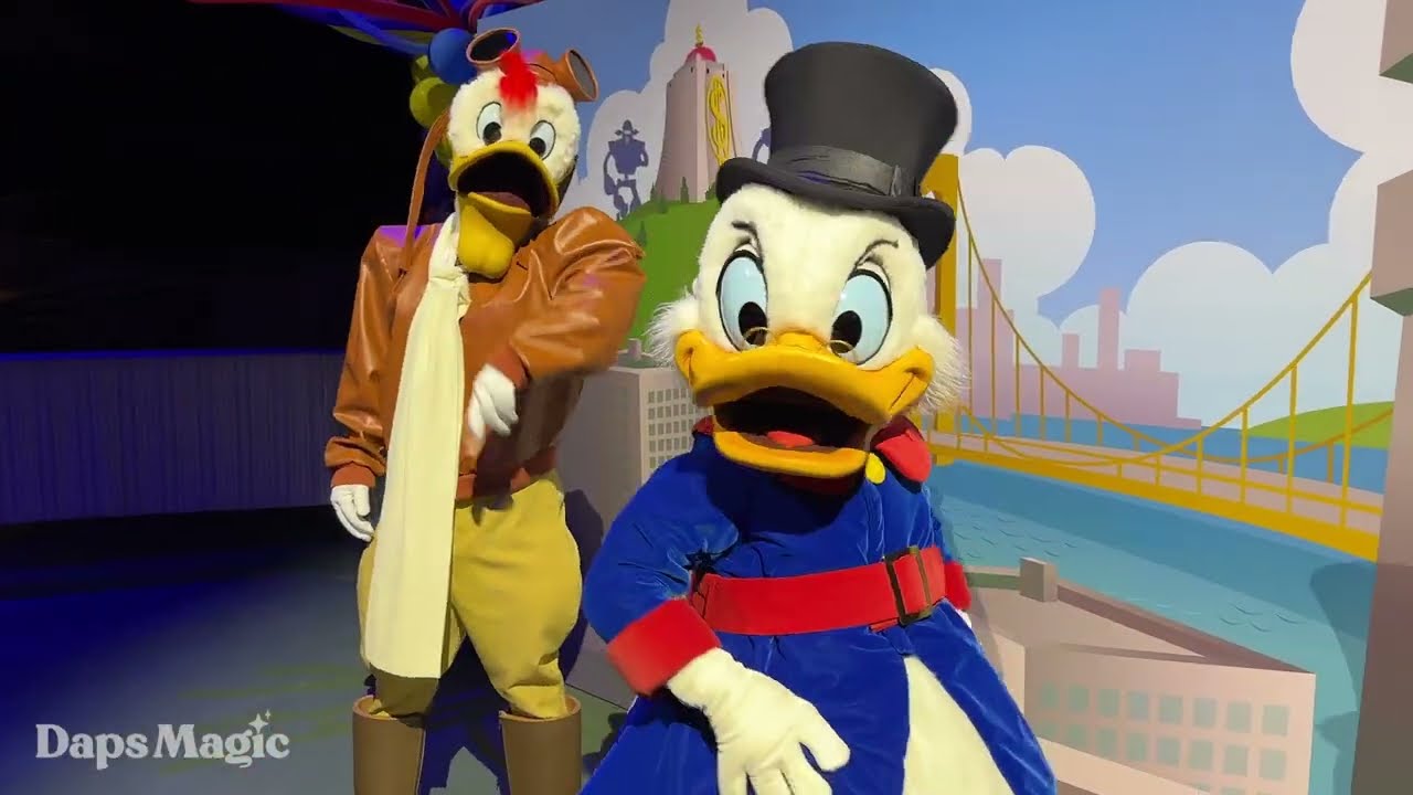 Meeting Scrooge McDuck & Launchpad McQuack | Disneyland After Dark: 90s Nite 4K