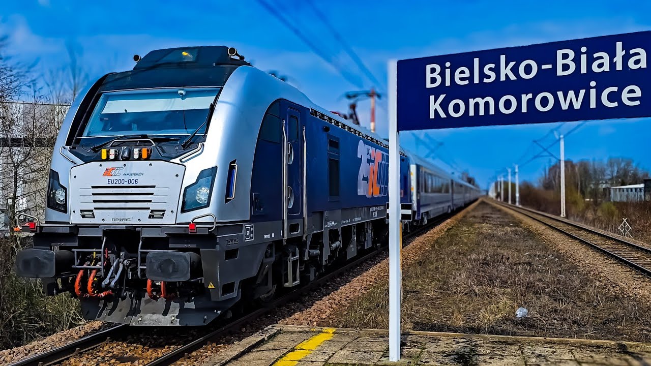 NEWAG GRIFFIN EU200-006 🔵⚪🔴 EIC 1400 🔹Bielsko-Biała Komorowice🔹➡️ Bielsko-Biała Gł&oacute;wna