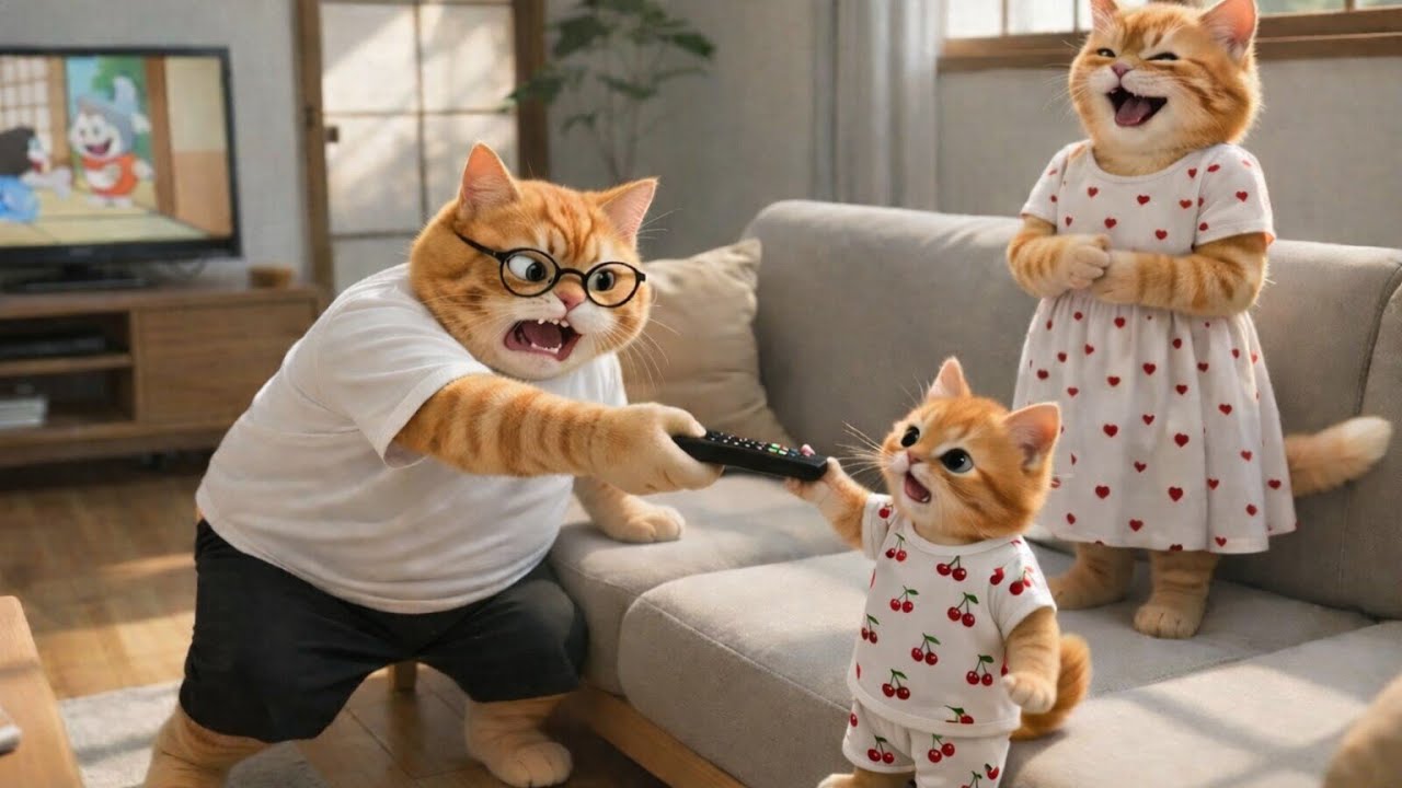 Papa Cat Returns From His Trip—The Ginger Kitten’s Family Reunites in Warmth 🐱💕