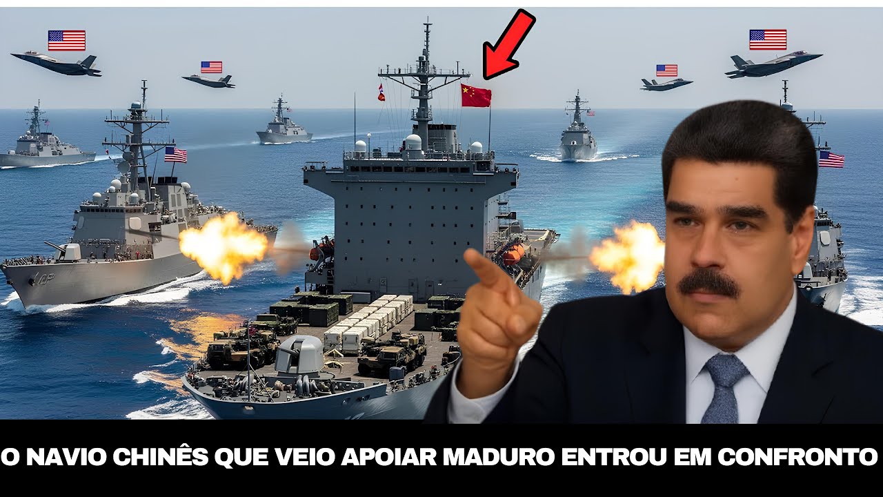 navio chinês que veio apoiar Maduro entrou em confronto com a Marinha dos EUA! então aconteceu isso!