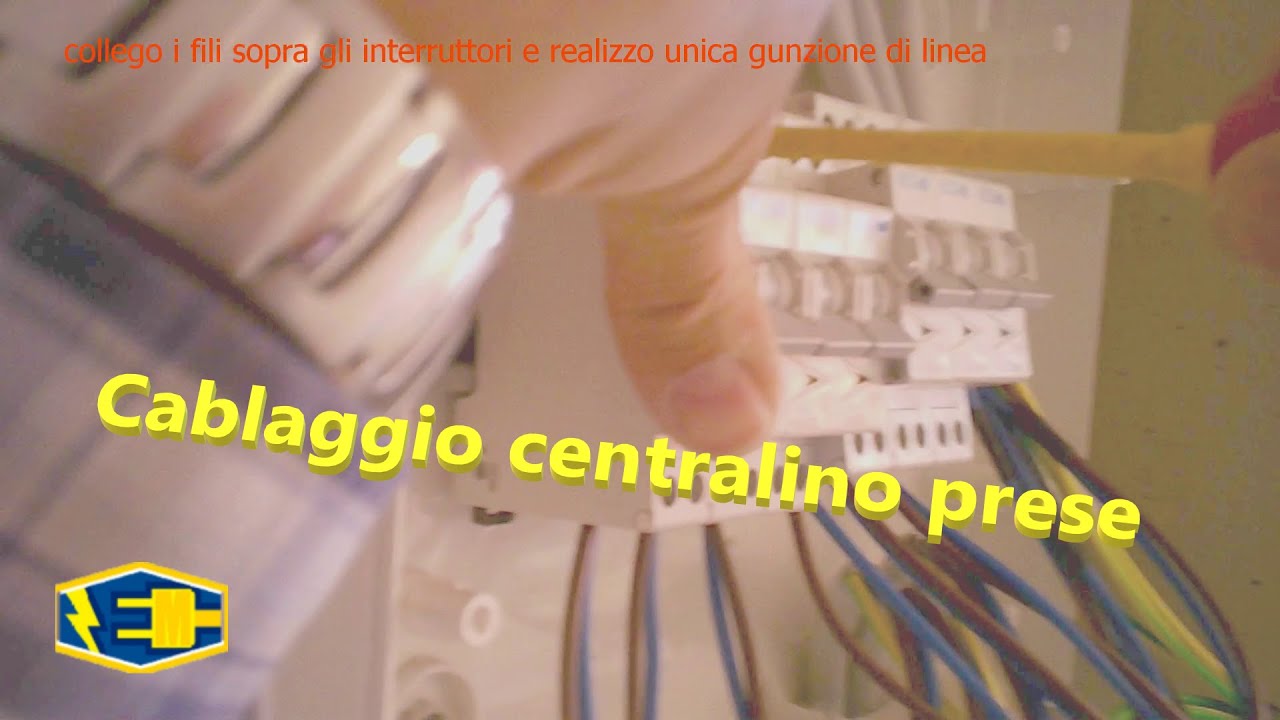 Cablaggio quadretto elettrico distribuzione prese