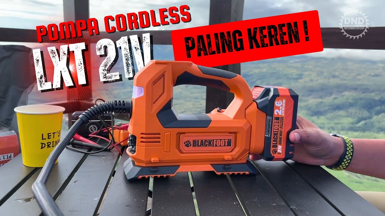 Pompa Ban Cordless dengan Baterai LXT Canggih dan Kuat ‼️ BLACKFOOT Cordless Tire Inflator